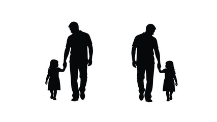 Jumping man with arms outstretched a striking black and white silhouette © asma