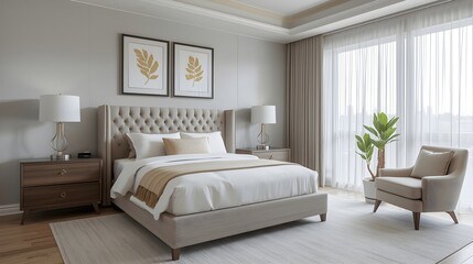 Modern living room interior featuring a luxury sofa and contemporary furniture design in an apartment with wooden floors and natural window light