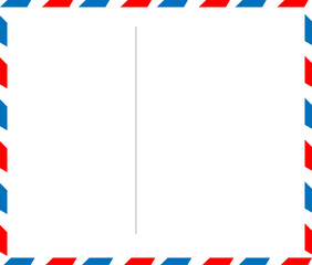 blue and white blank card