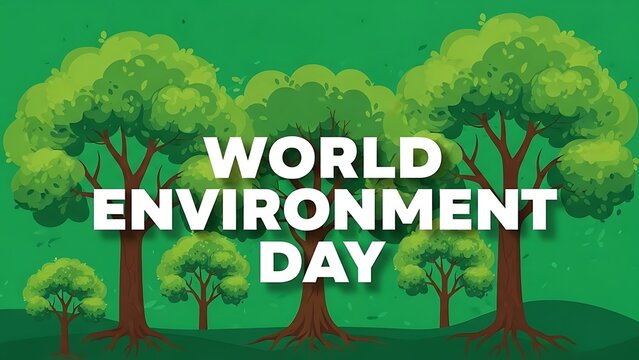 World environment day celebration with lush green trees - Powered by Adobe