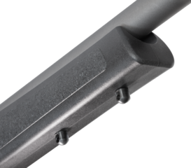 Two sling studs on the fore-ned of a rifle