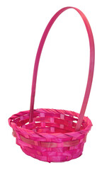 Bright Easter basket that is isolated and empty