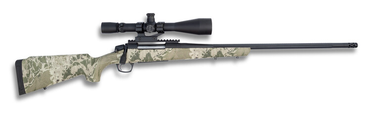 Drop shadow under a high powered bolt action rifle