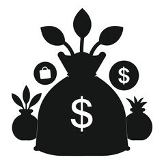 money bag with dollar