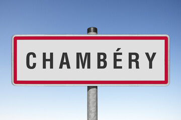 CHAMB&Eacute;RY panneau entr&eacute;e d'agglom&eacute;ration, (symbolique)