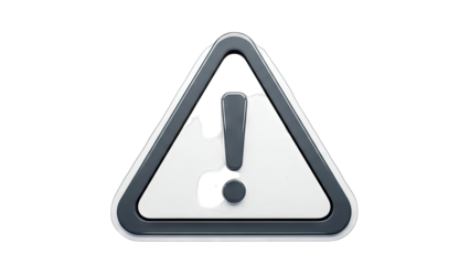 Warning Sign: Alerting Attention on White Background