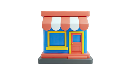 3D Stylized Storefront Icon