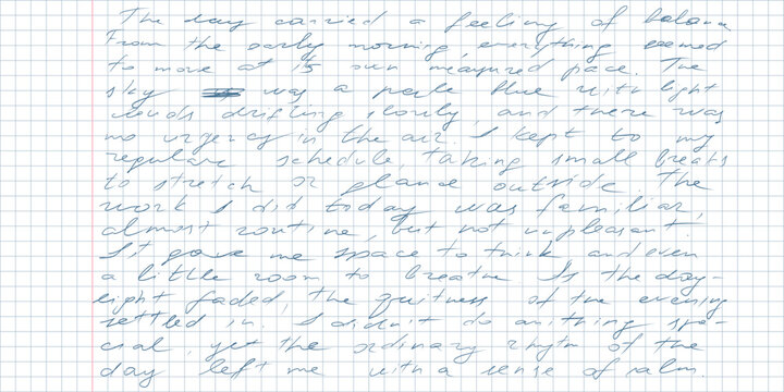 Vintage handwritten essay paper scribbled cursive pen and ink decorative illegible nonsense writing messy antique script totally unreadable background texture for calligraphy manuscript design