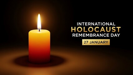 International holocaust remembrance day candle lighting ceremony on january 27