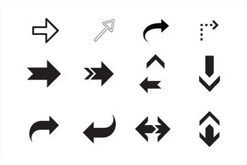  black arrows icon set 2