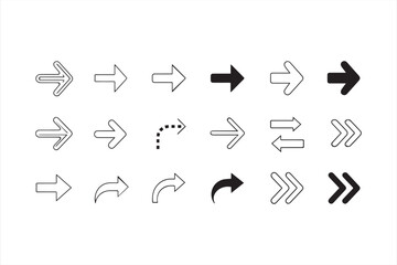  black arrows icon set