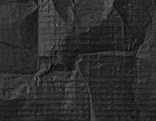 Black Rough Paper Texture, Dark Paper Pattern Close Up Background