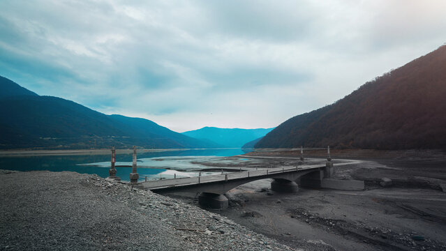 Ananuri, Georgia. Blue scanery, travel