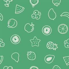 Cute mix fruits pattern background vector design