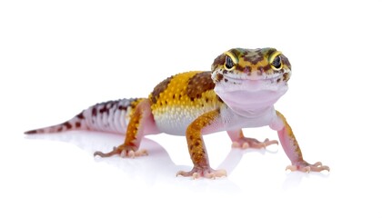 Leopard Gecko Portrait - A Captivating Glimpse of a Reptilian Beauty.