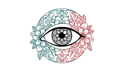 Intricate Eye Mandala A Symbol of Vision and Spiritual Insight.