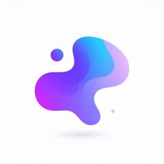 Abstract vibrant fluid gradient shape, colorful organic element for creative agency branding and modern graphic design.