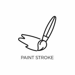Simple Paint Brush Icon Illustration on White Background