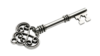 Vintage Antique Key with Ornate Design