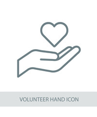 Obraz premium Volunteer Hand Icon