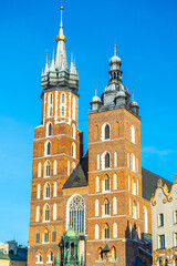 Fototapeta premium St. Mary's Basilica in Krakow Poland Architecture