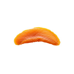 Single Slice of Dried Mango on Transparent Background
