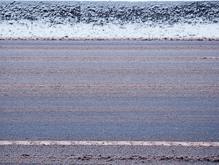 Empty winter road highway transportation background