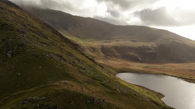 Snowdon Yr Wyddfa Aerial Mountain Overview