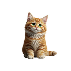 Orange tabby kitten with green eyes