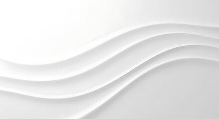 Obraz premium Abstract White Waves with Subtle Shadows and Highlights