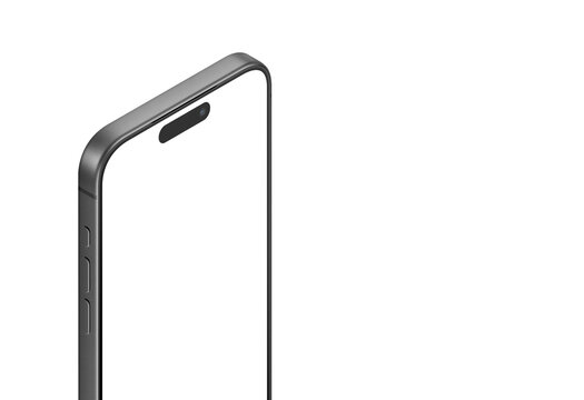 High quality premium realistic 3d render smartphone ui ux screen presentation mockup with transparent PNG