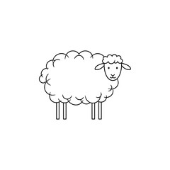 Simple Sheep Illustration - A Clean and Minimalist Design.