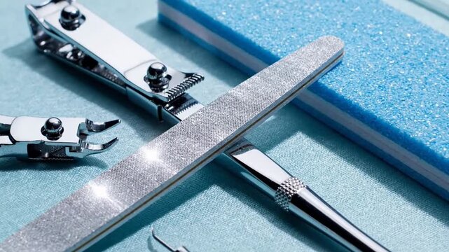Manicure and Pedicure Tools for Nail Care and Beauty.