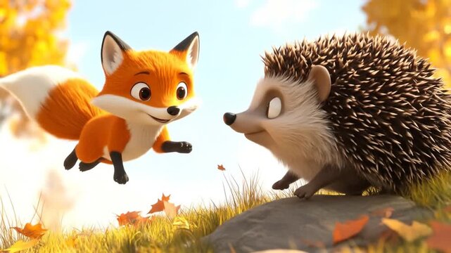  fox and hedgehog 