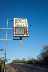 Speed limit sign under clear sky