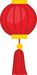 Red Hanging Lantern Illustration for Chinese New Year Festival Design