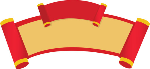 Festive Red Arch Banner Illustration for Chinese New Year Festival Design