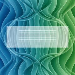 Abstract digital art with flowing lines and a central rectangle.