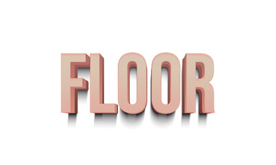 Floor transparent 3d text style effect