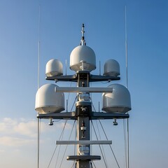 Ship Mast Radar Array - Detailed Close-Up View.