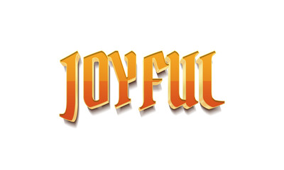 Joyful transparent 3d text style effect