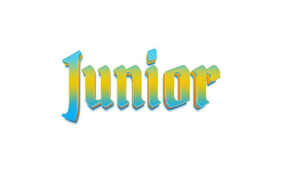 Junior transparent 3d text style effect