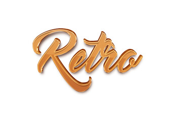 Retro transparent 3d text style effect