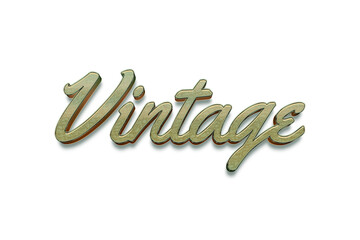 Vintage transparent 3d text style effect