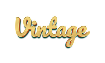 Vintage transparent 3d text style effect
