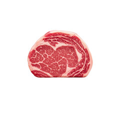 Wagyu beef marbled steak isolated on Transparent Background