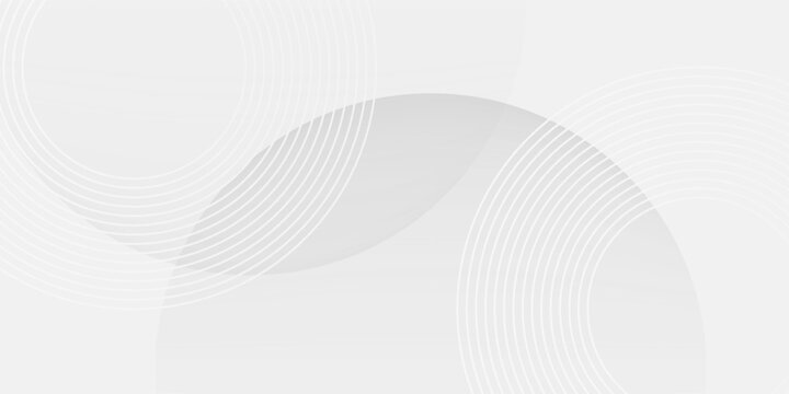 White geometric abstract background overlap layer on bright space with lines effect decoration. Modern graphic design element circles style concept for