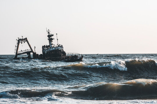 zeila shipwreck on skeleton coast, in namibia