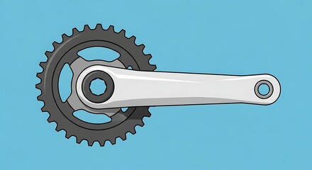 Bicycle Crankset Component for Cycling and Sports Activities.