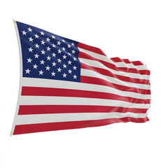 Fototapeta premium American flag waving in the wind